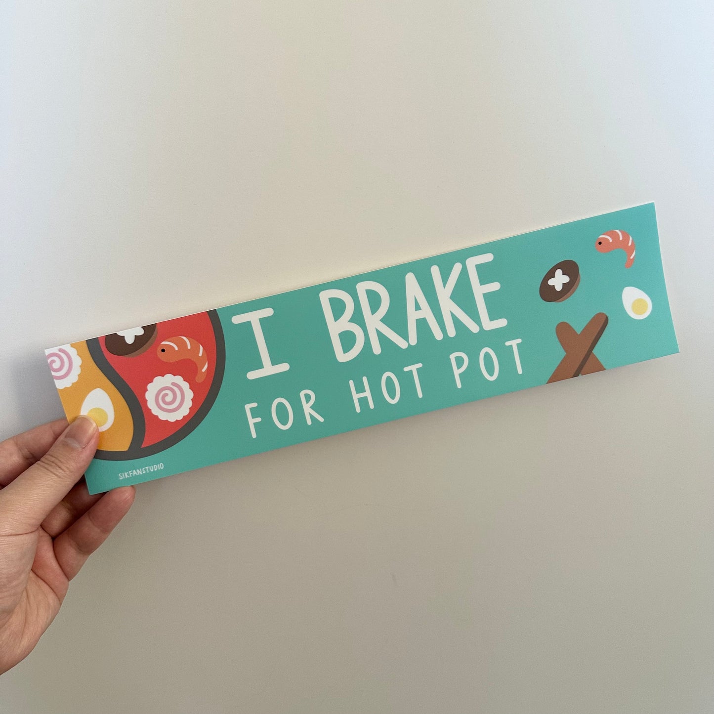 I Brake for Hot Pot Bumper Sticker