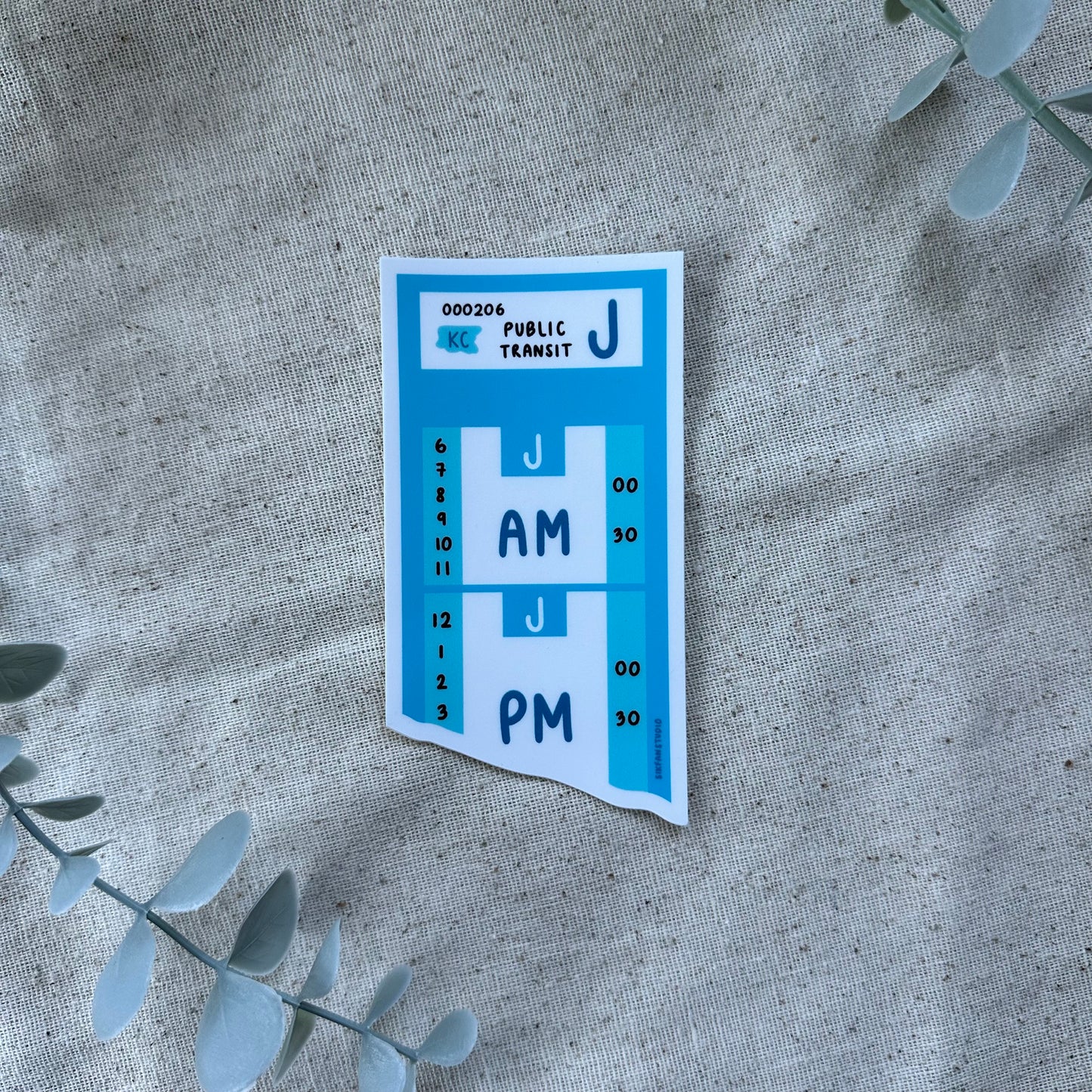 Blue King County Public Transit Sticker
