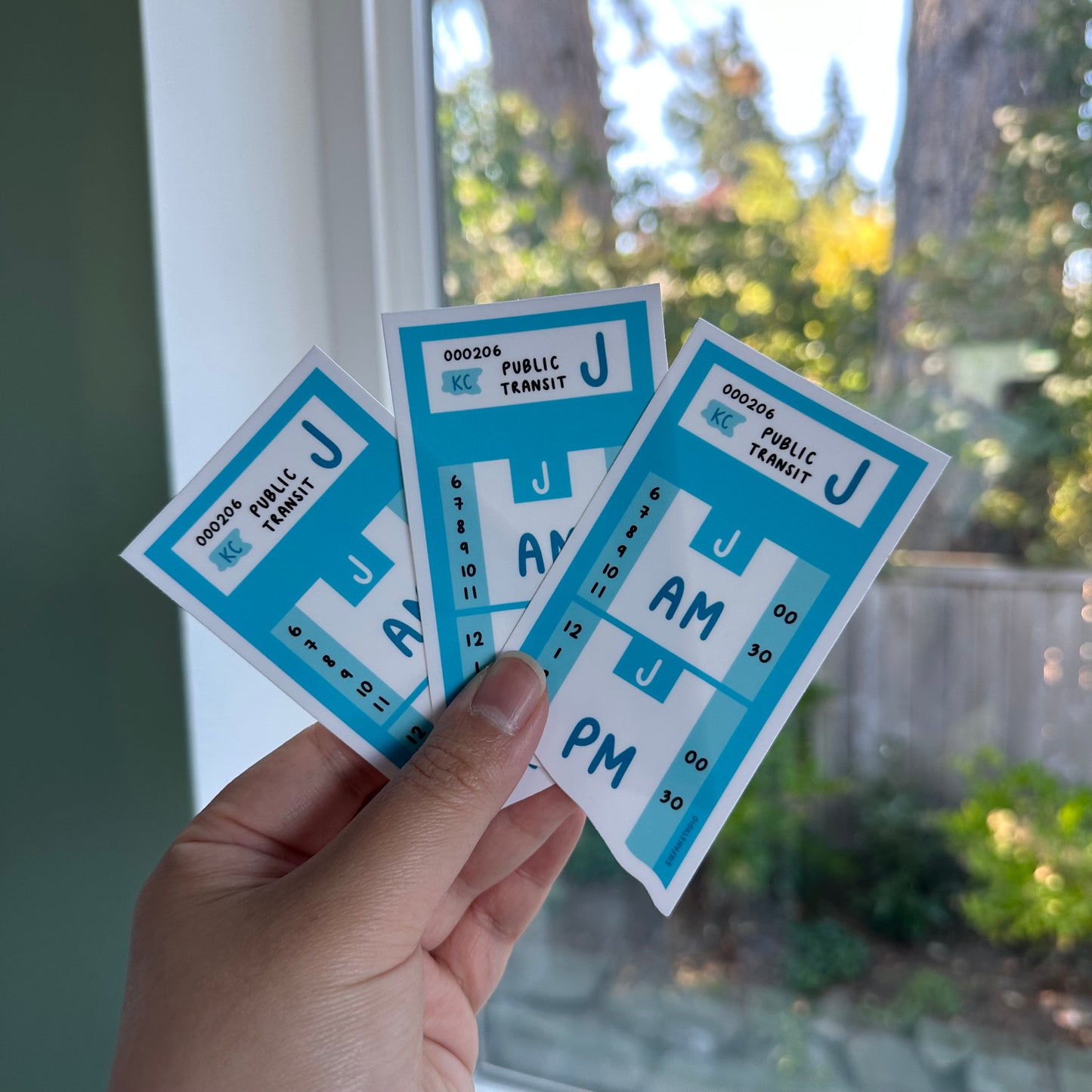 Blue King County Public Transit Sticker