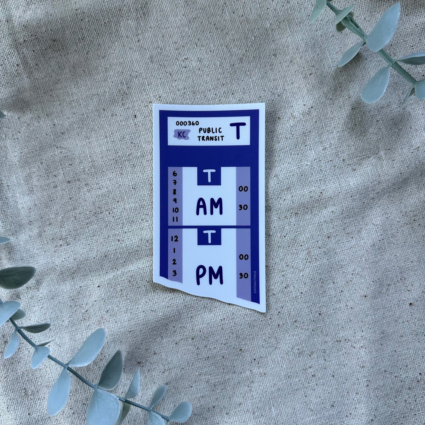 Purple King County Public Transit Sticker