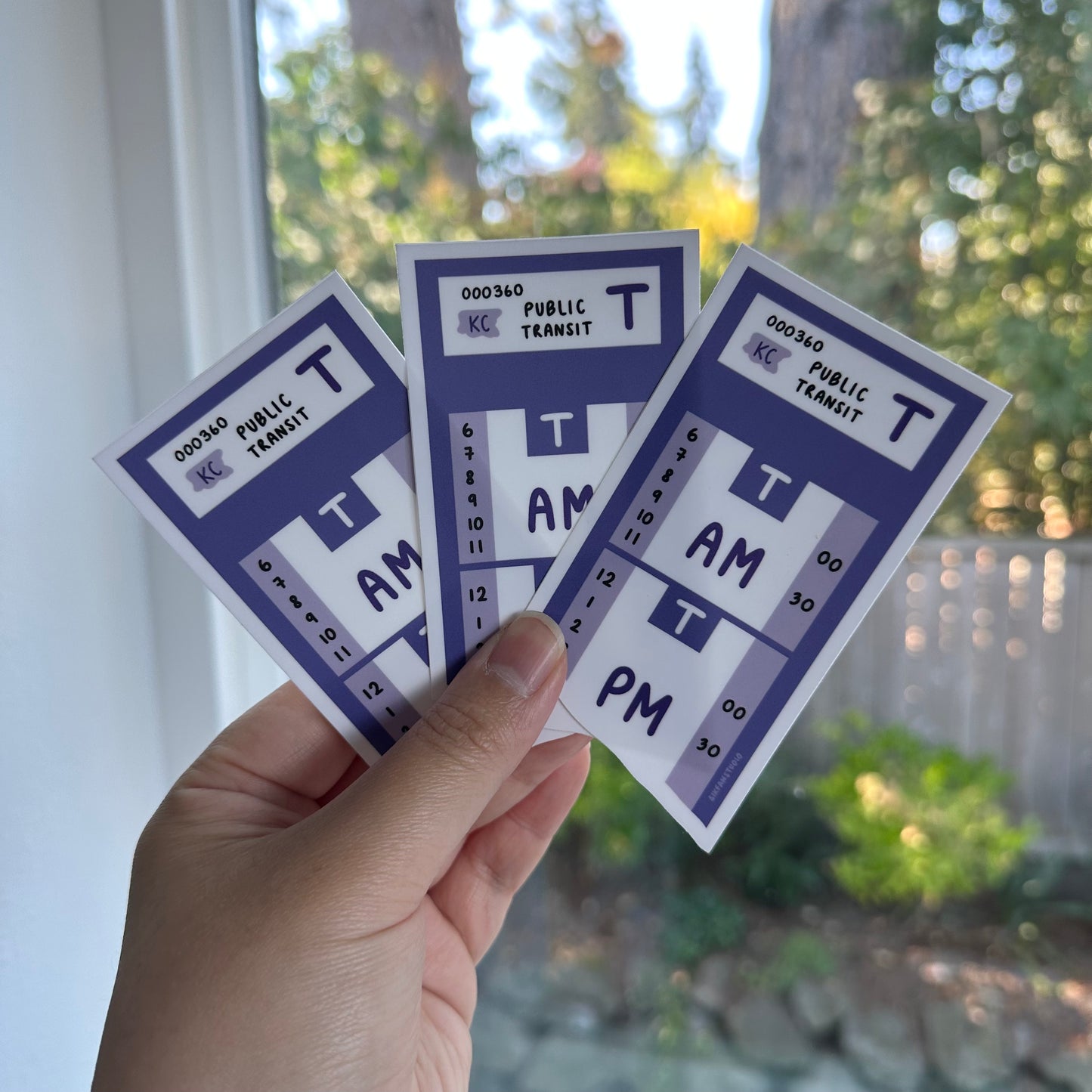 Purple King County Public Transit Sticker