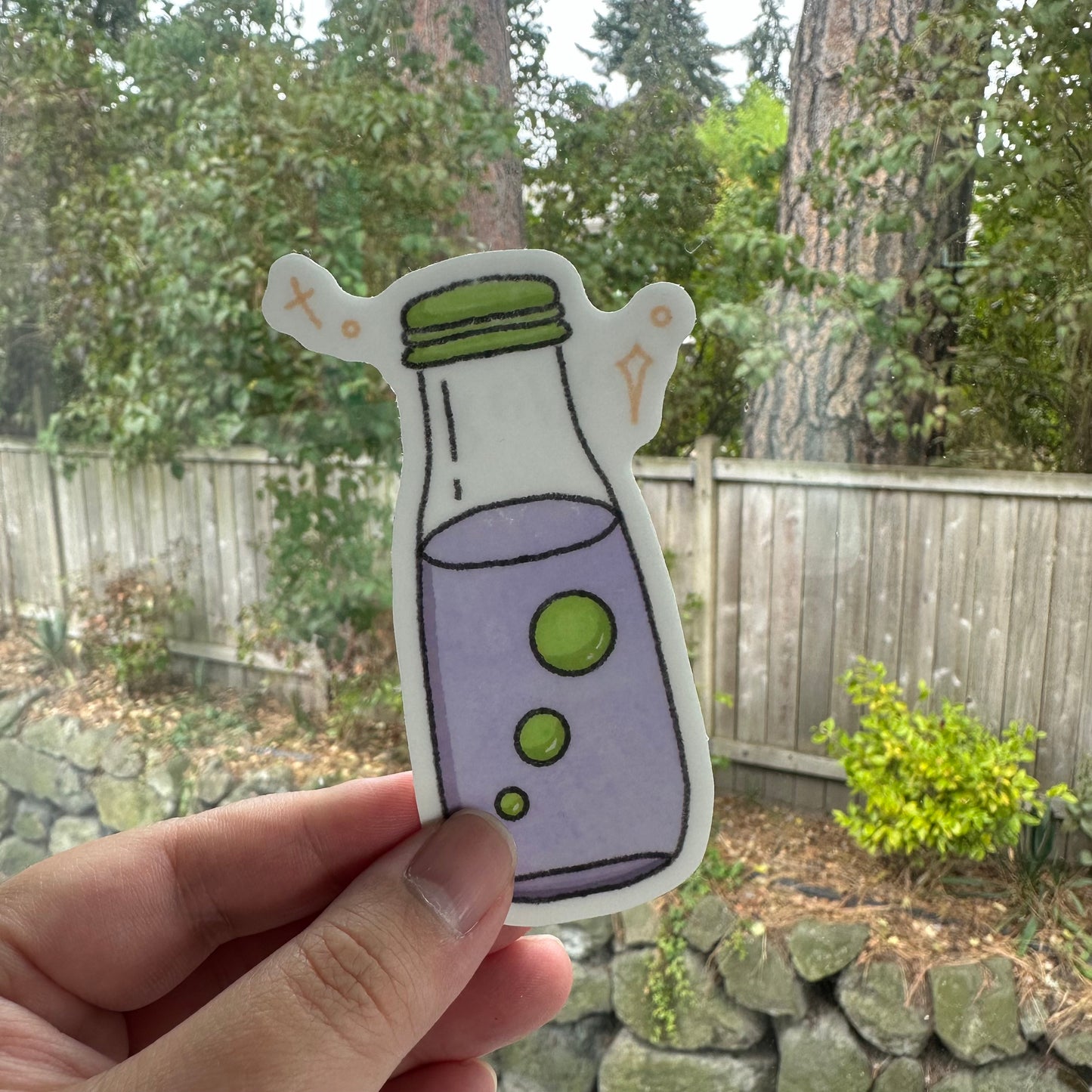 Poisoned Drink Glow in the Dark Sticker