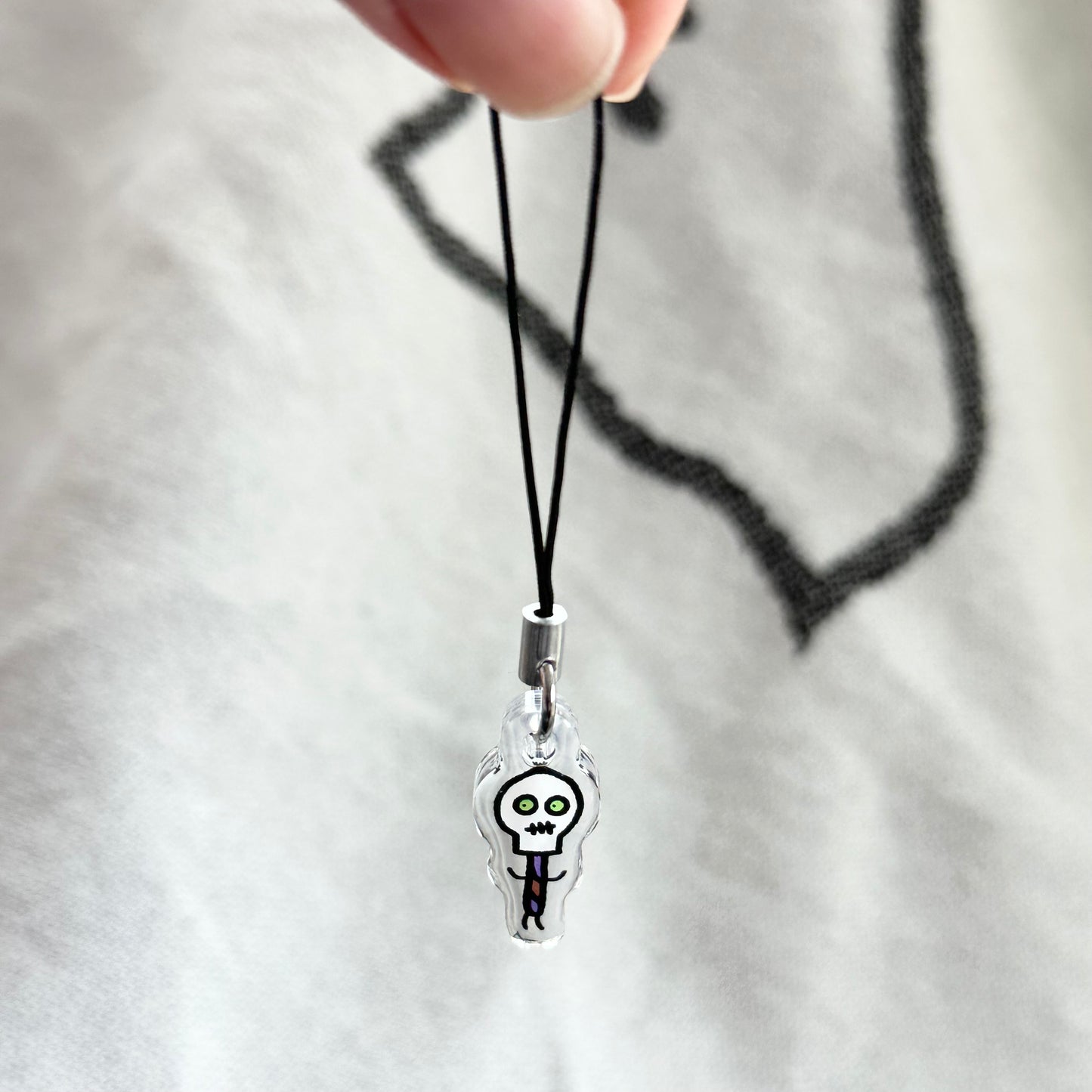 Skull Lollipop Mini Phone Charm