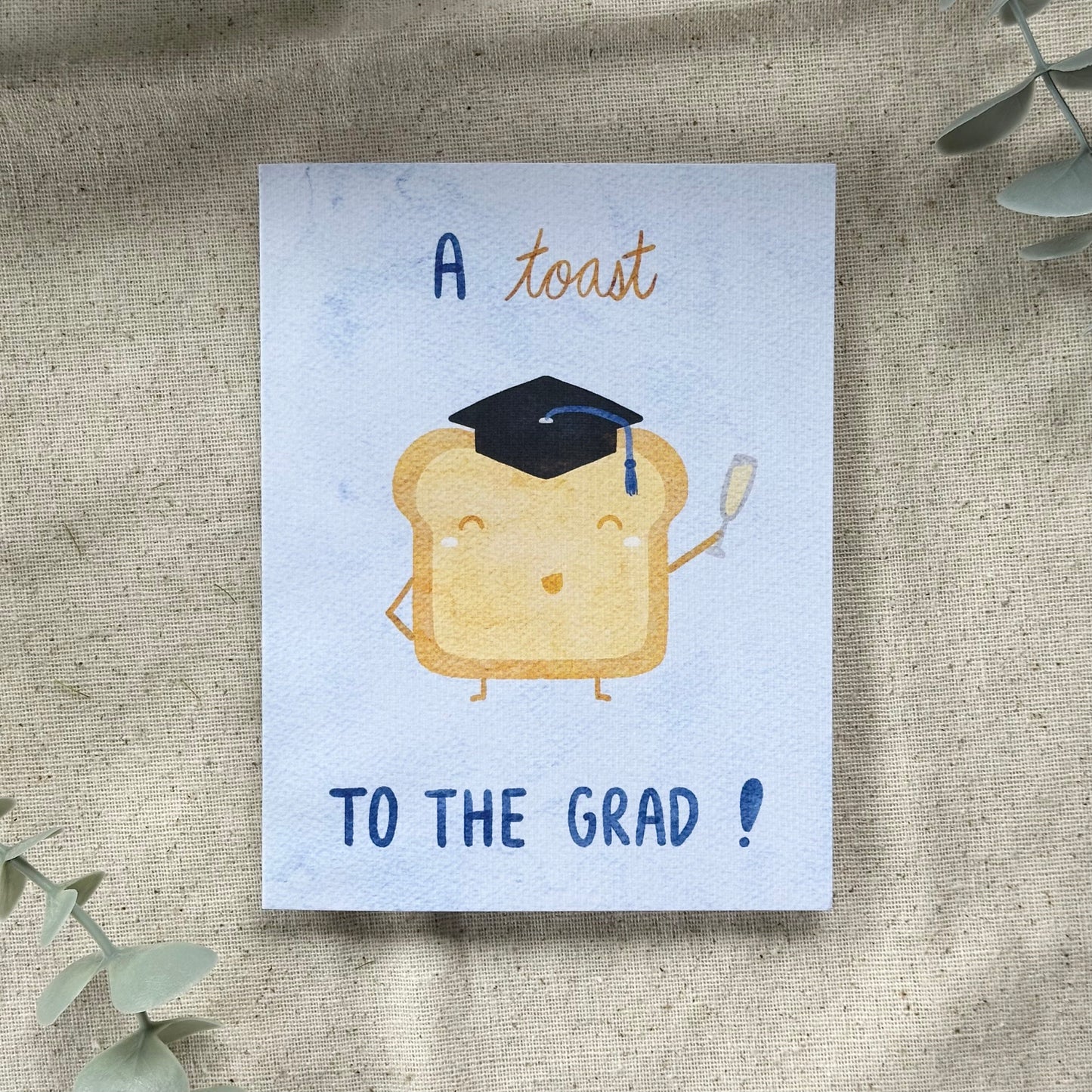 "A Toast to the Grad" Card (Colored Background)
