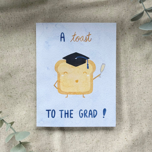 "A Toast to the Grad" Card (Colored Background)