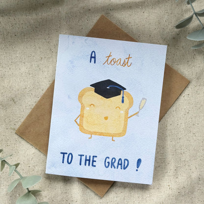 "A Toast to the Grad" Card (Colored Background)