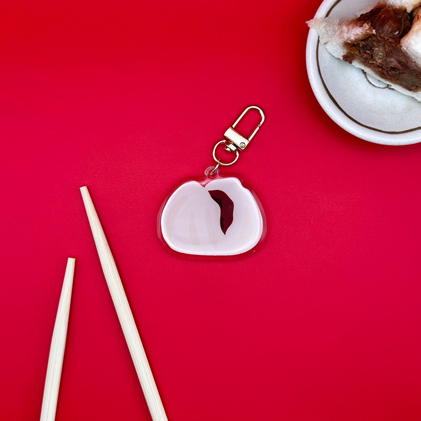 BBQ Pork Bun Dim Sum Keychain