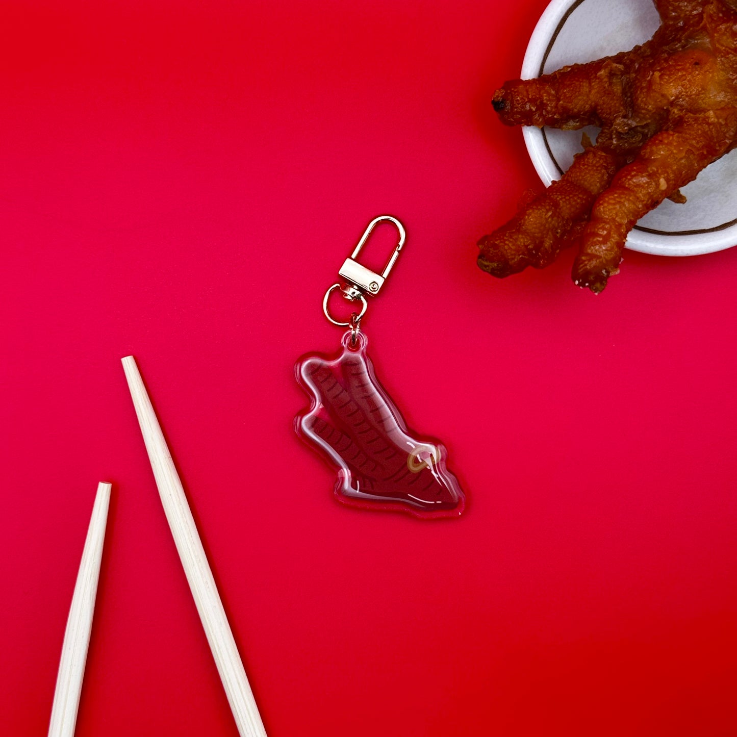 Chicken Feet Dim Sum Keychain