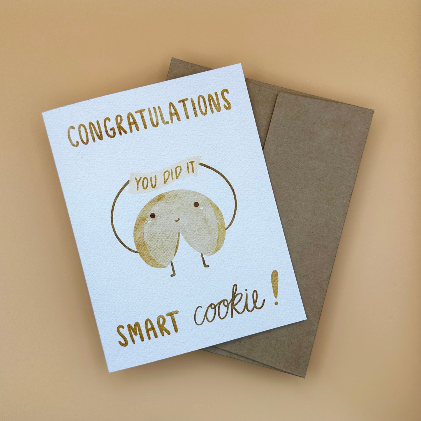"Congratulations Smart Cookie" Card (White Background)