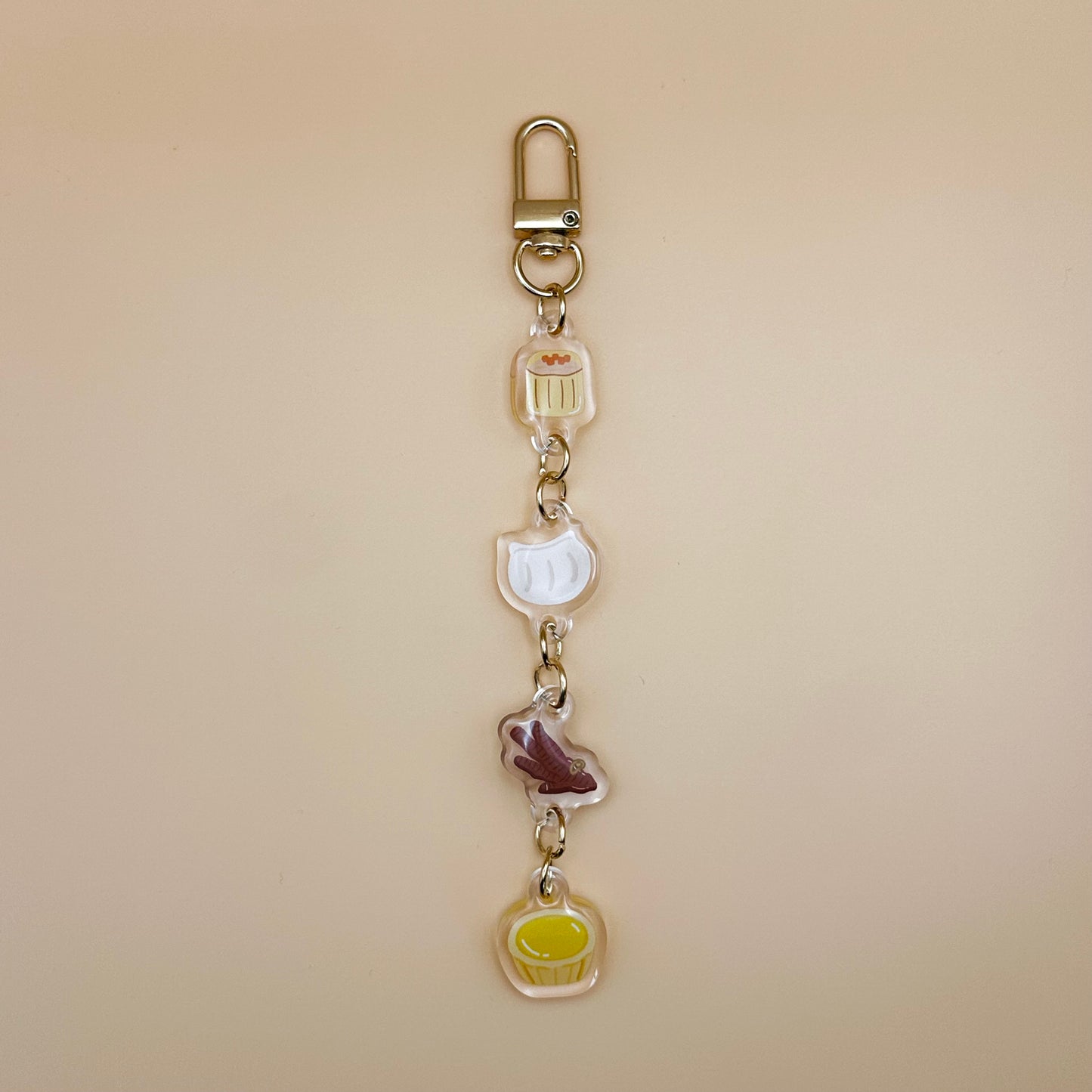 Linked Dim Sum Keychain