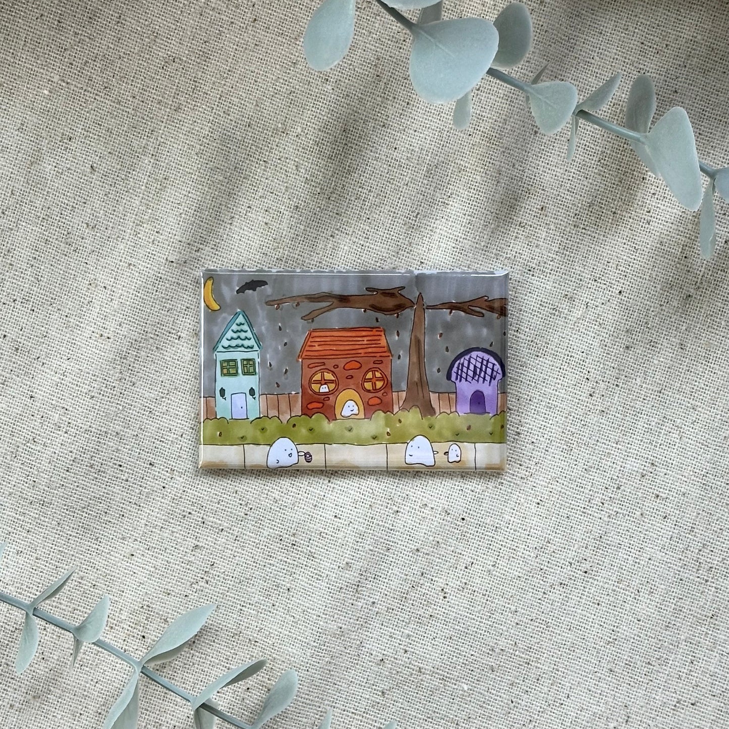 Ghosts Trick or Treating Magnet