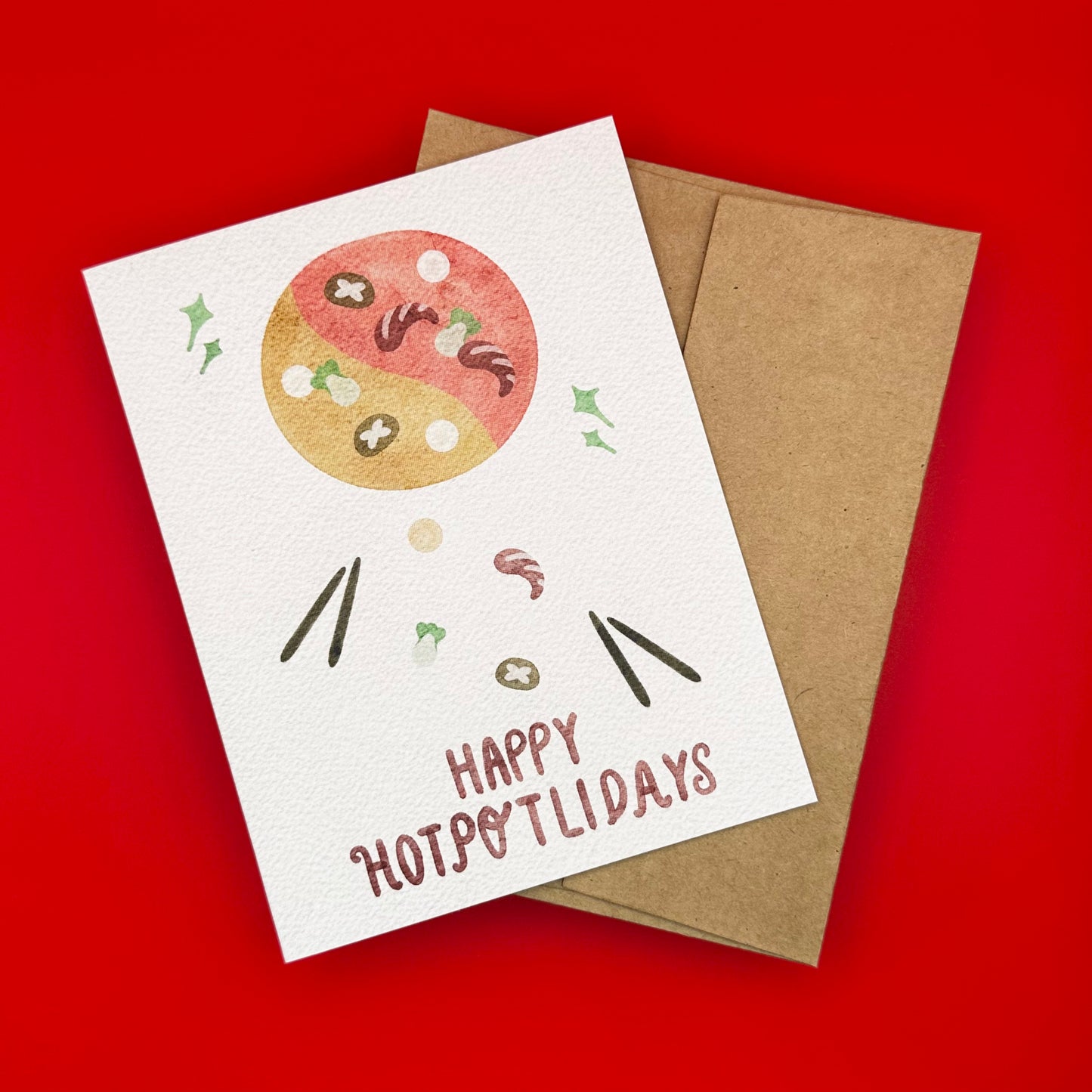 "Happy Hotpotlidays" Card