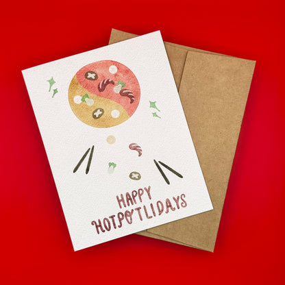 "Happy Hotpotlidays" Card