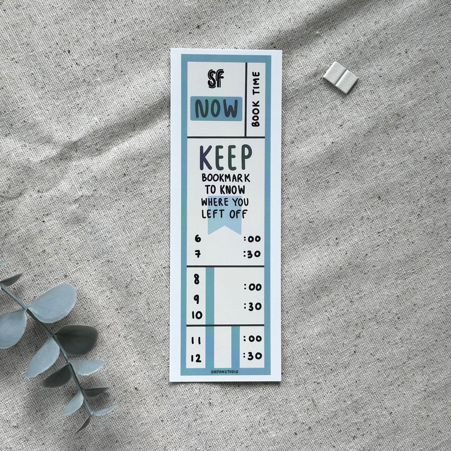 Blue San Francisco Public Transit Bookmark