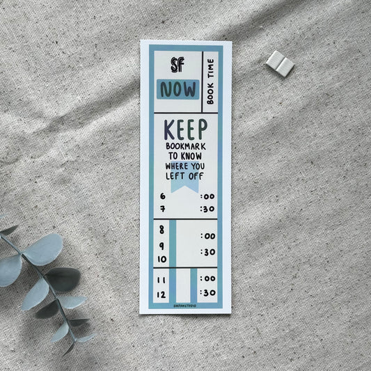 Blue San Francisco Public Transit Bookmark