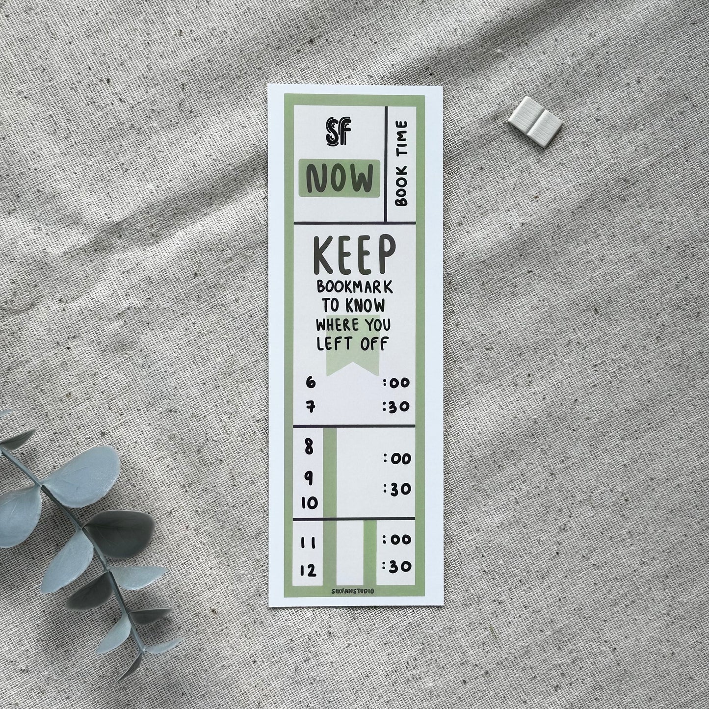 Green San Francisco Public Transit Bookmark