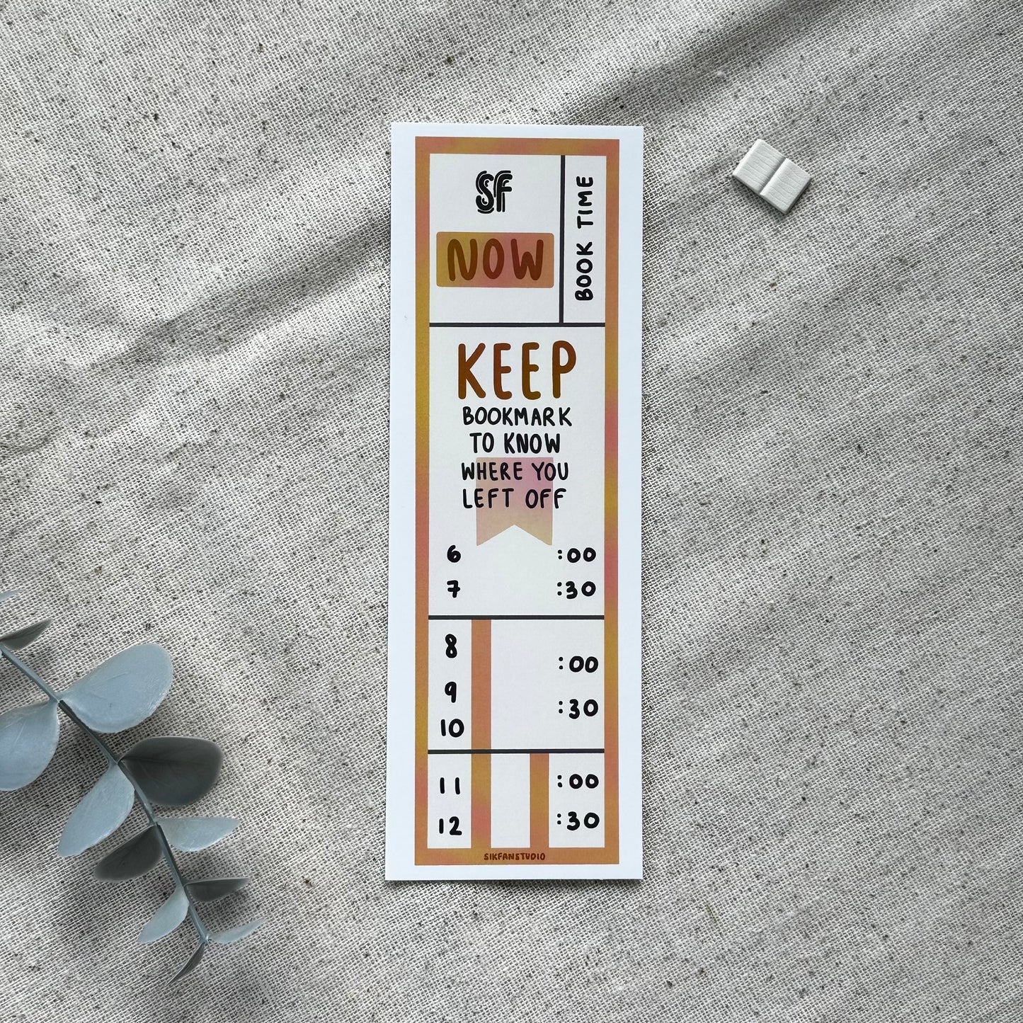 Orange San Francisco Public Transit Bookmark