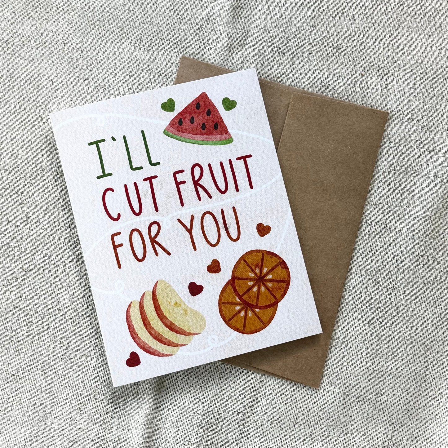 "I'll Cut Fruit for You" Card