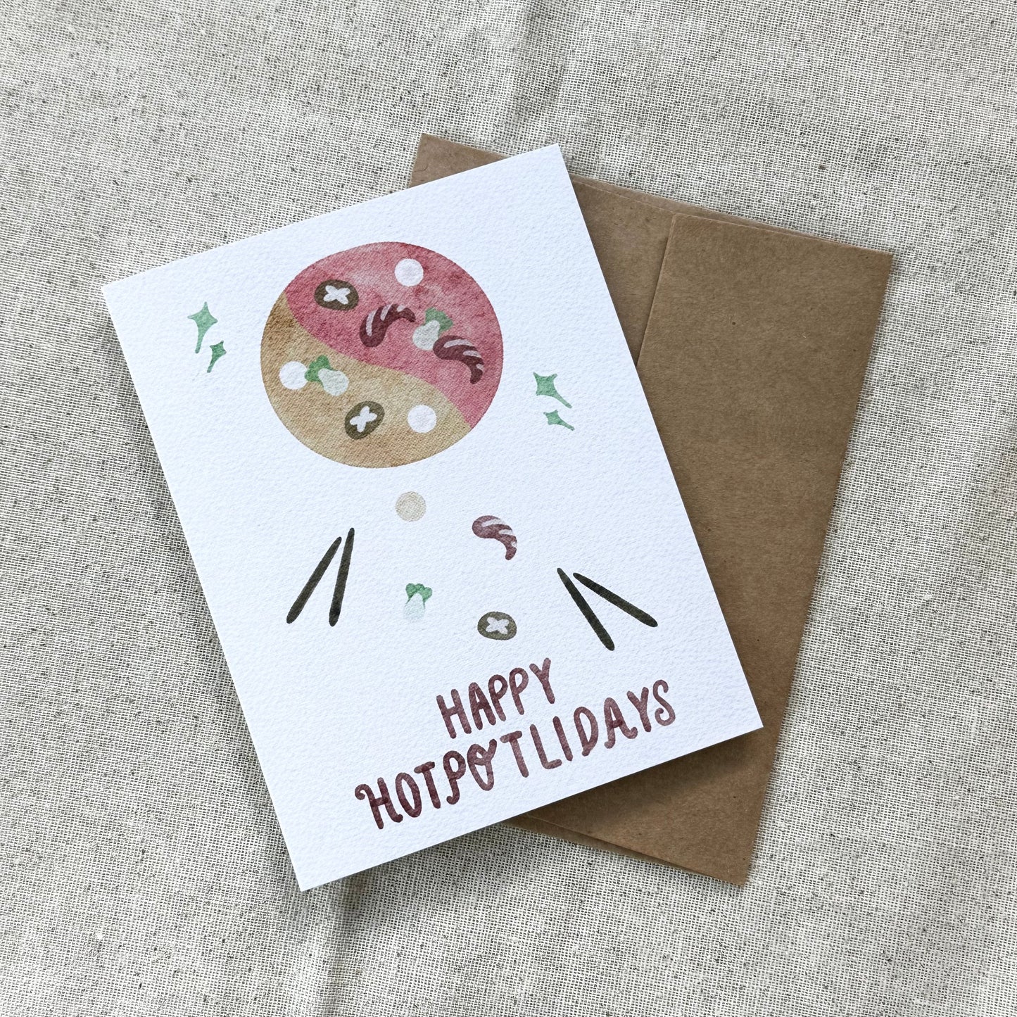 "Happy Hotpotlidays" Card