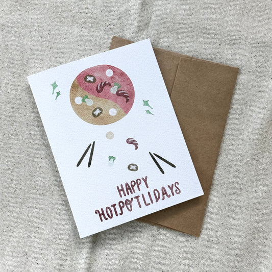 "Happy Hotpotlidays" Card