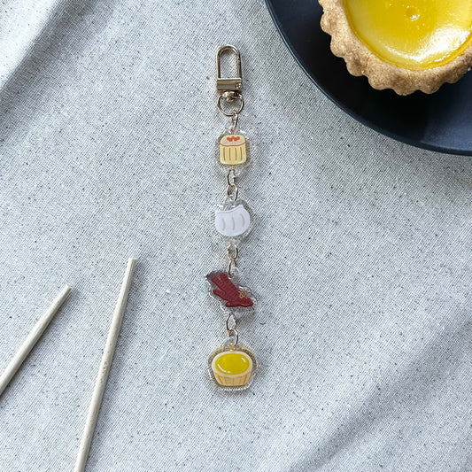 Linked Dim Sum Keychain