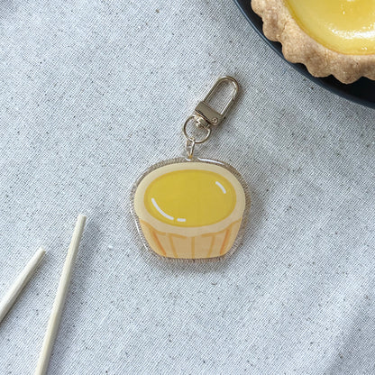 Egg Tart Dim Sum Keychain