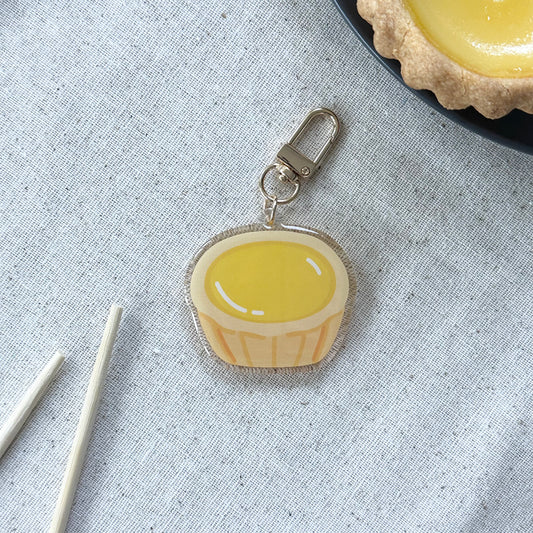 Egg Tart Dim Sum Keychain