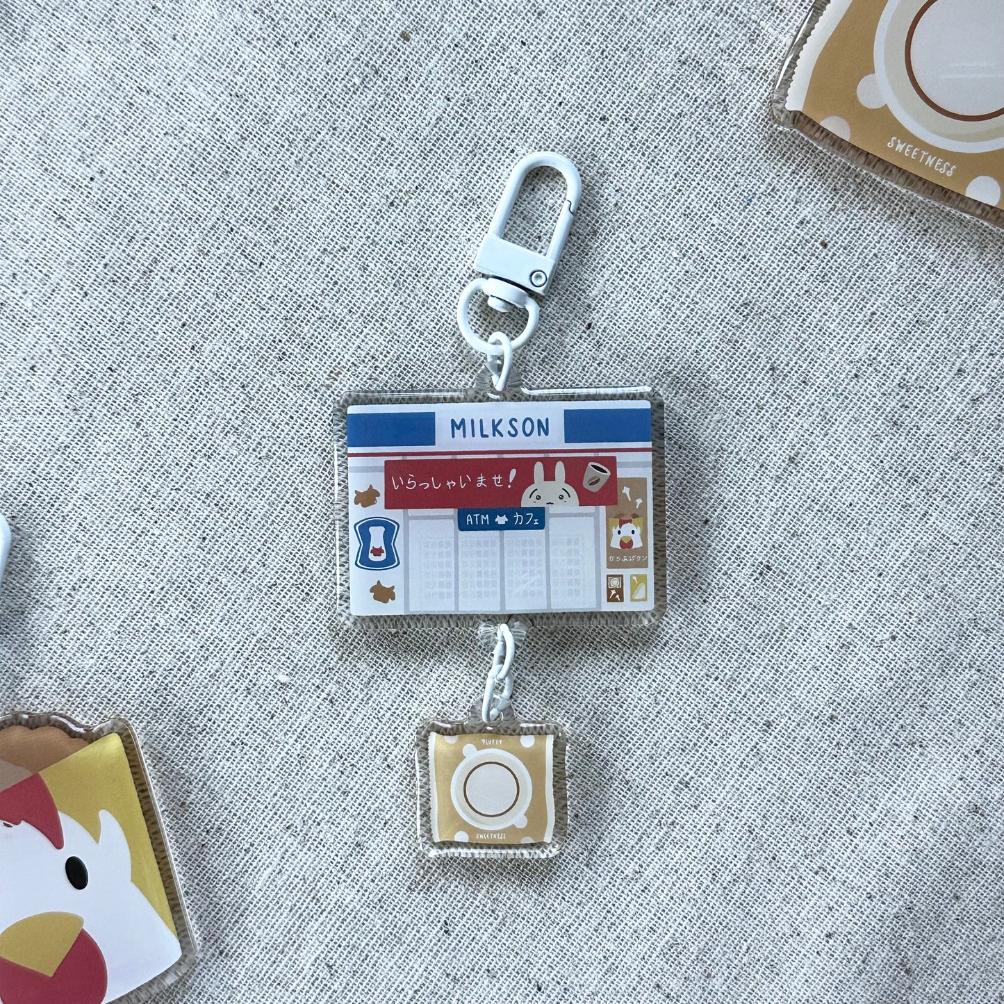 Linked Milkson Cake Roll Keychain