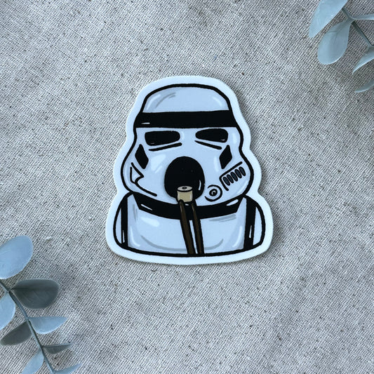 Soldier Eating Siu Mai Sticker
