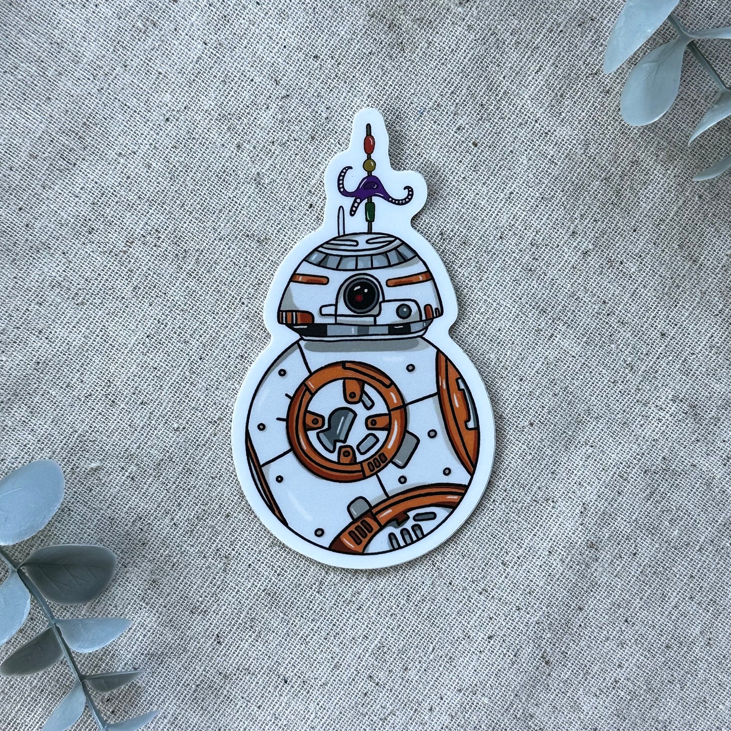 Robot Eating Skewer Sticker