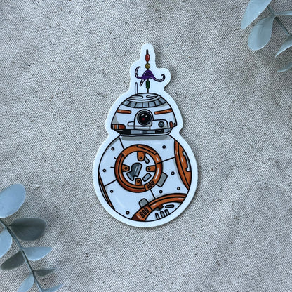 Robot Eating Skewer Sticker