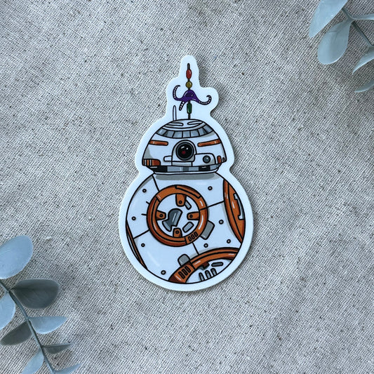 Robot Eating Skewer Sticker