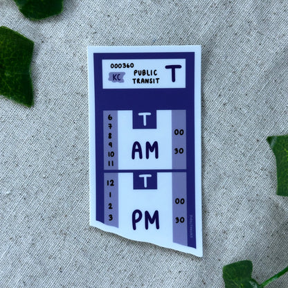 Purple King County Public Transit Sticker