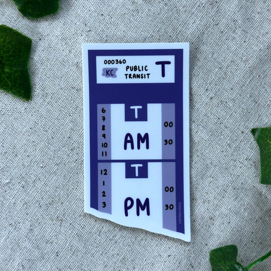 Purple King County Public Transit Sticker