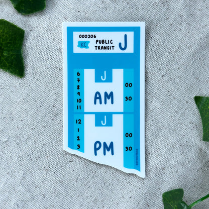 Blue King County Public Transit Sticker