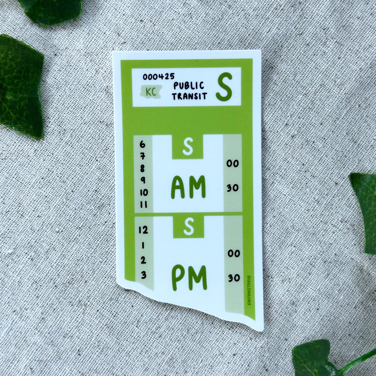 Green King County Public Transit Sticker
