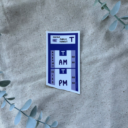 Purple King County Public Transit Sticker