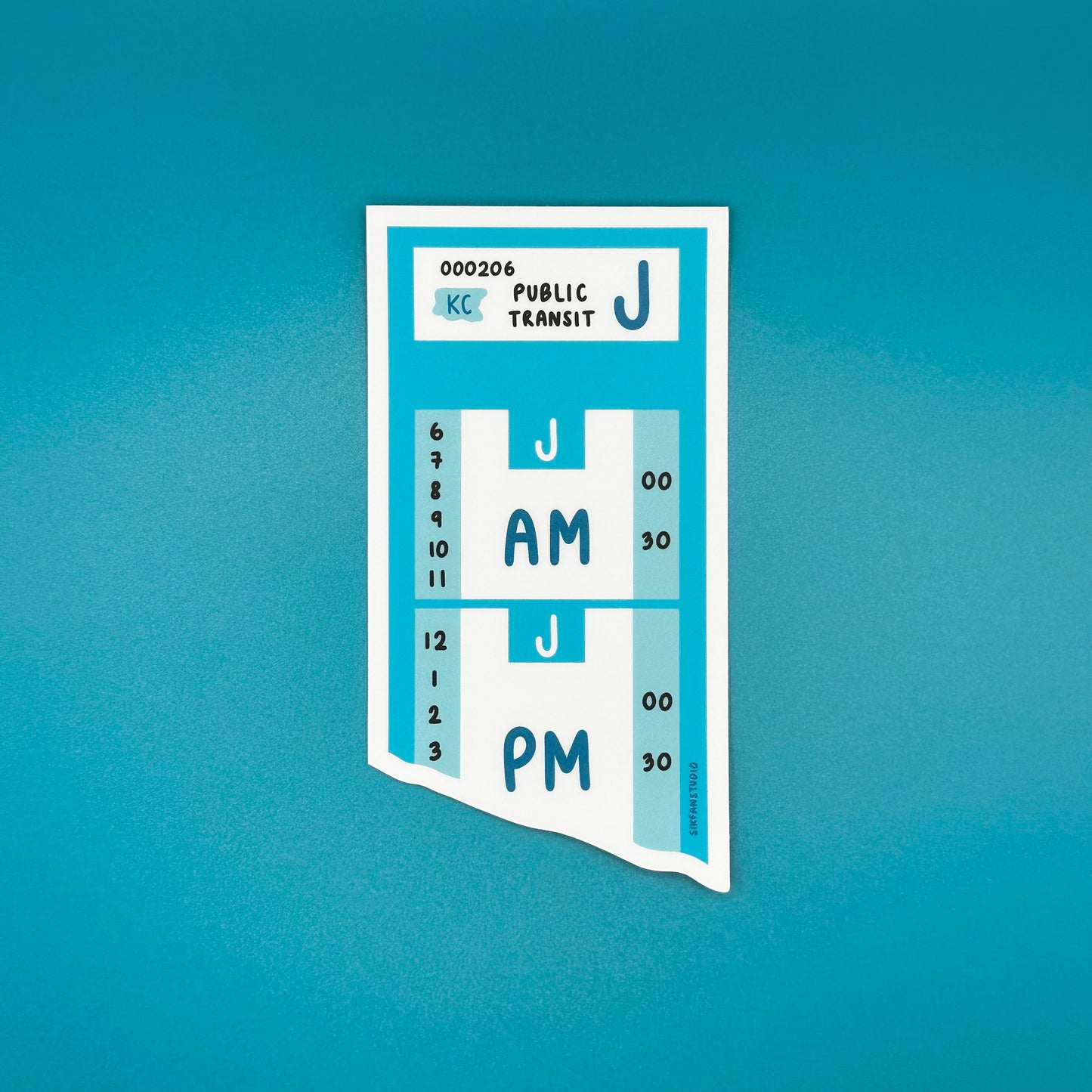 Blue King County Public Transit Sticker