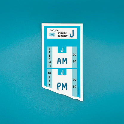 Blue King County Public Transit Sticker