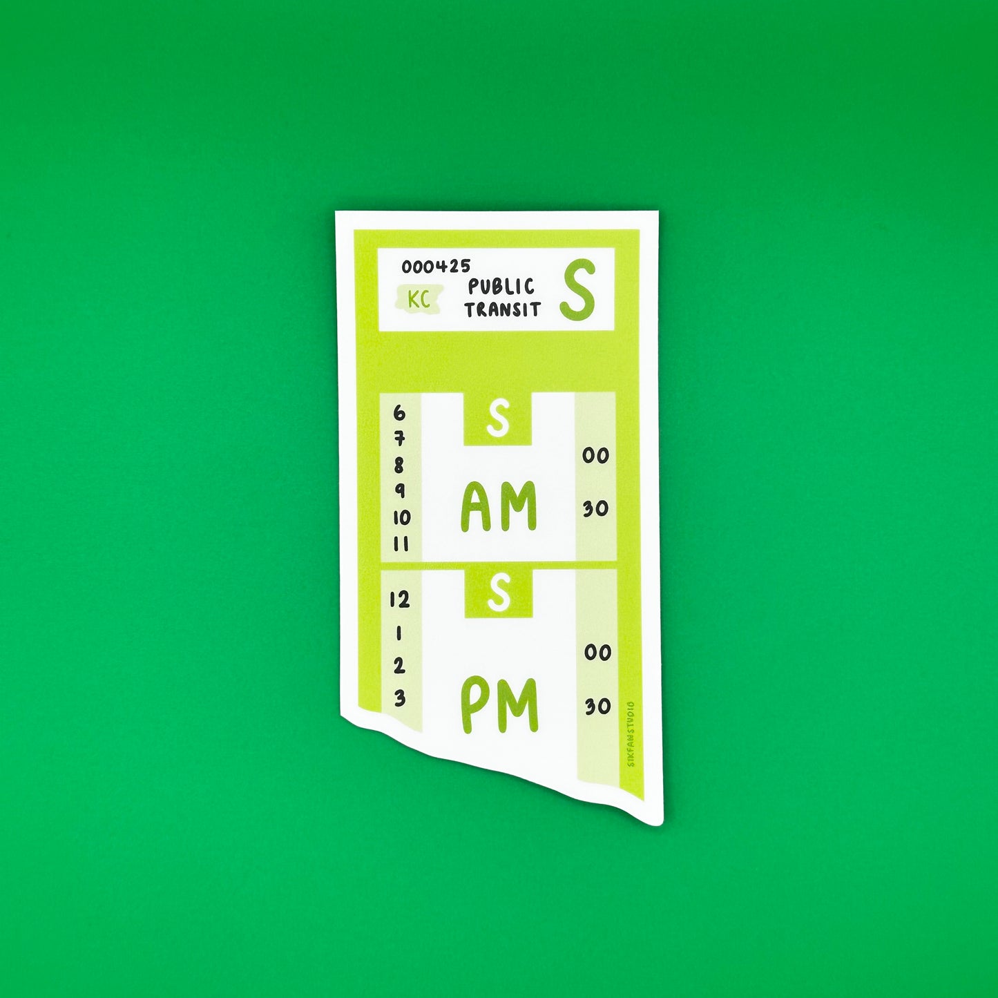 Green King County Public Transit Sticker
