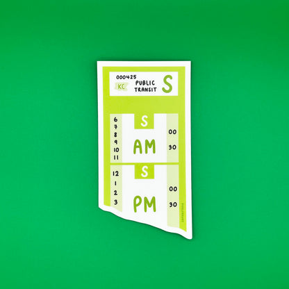 Green King County Public Transit Sticker