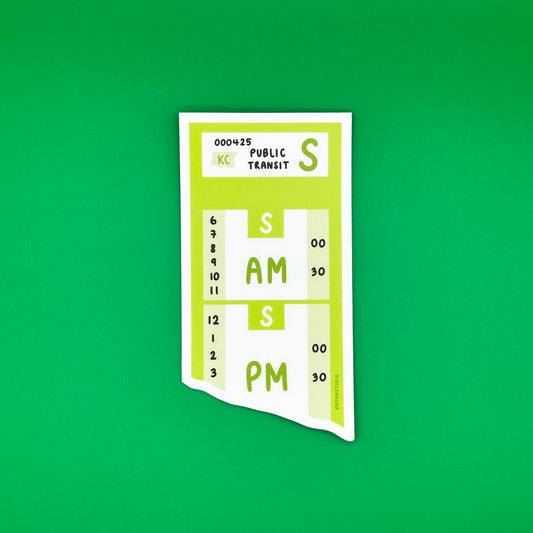 Green King County Public Transit Sticker