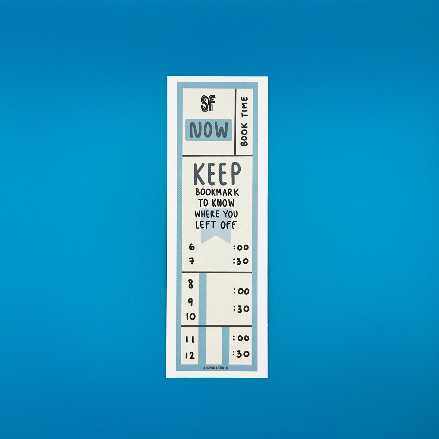 Blue San Francisco Public Transit Bookmark