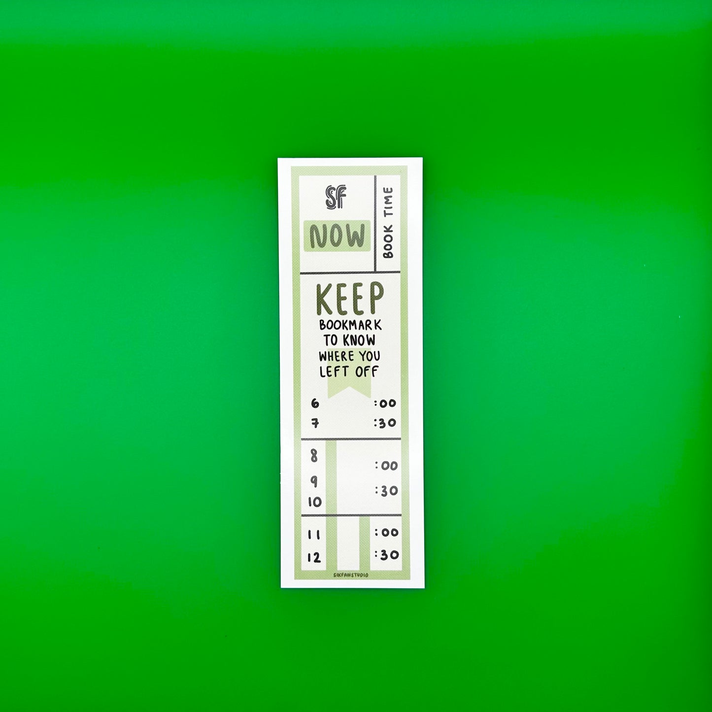 Green San Francisco Public Transit Bookmark
