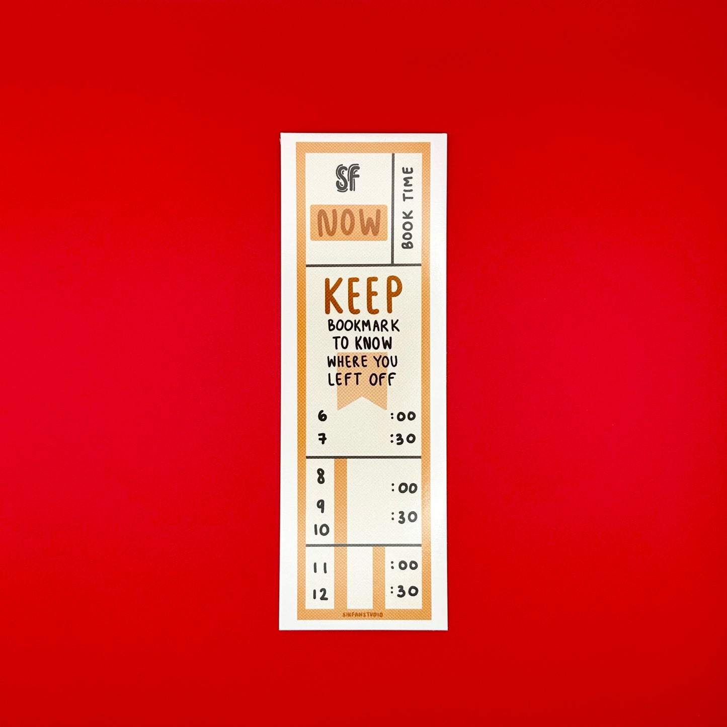 Orange San Francisco Public Transit Bookmark