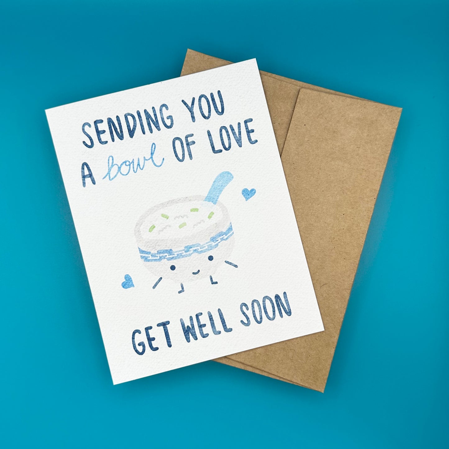 "Sending You a Bowl of Love" Card (White Background)