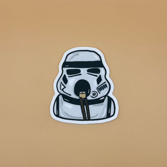 Soldier Eating Siu Mai Sticker
