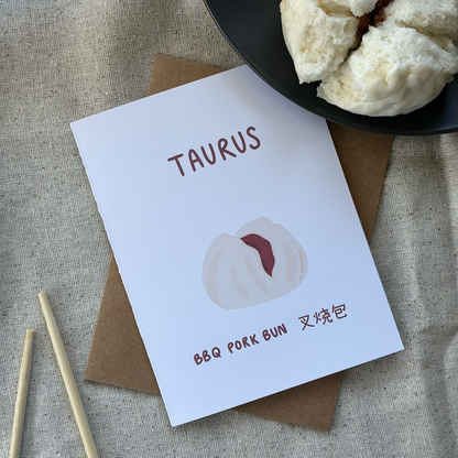 Taurus BBQ Pork Bun Dim Sum Card