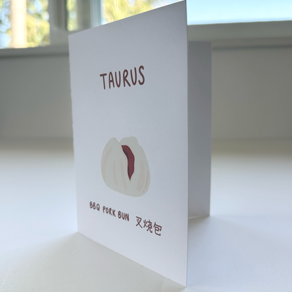 Taurus BBQ Pork Bun Dim Sum Card